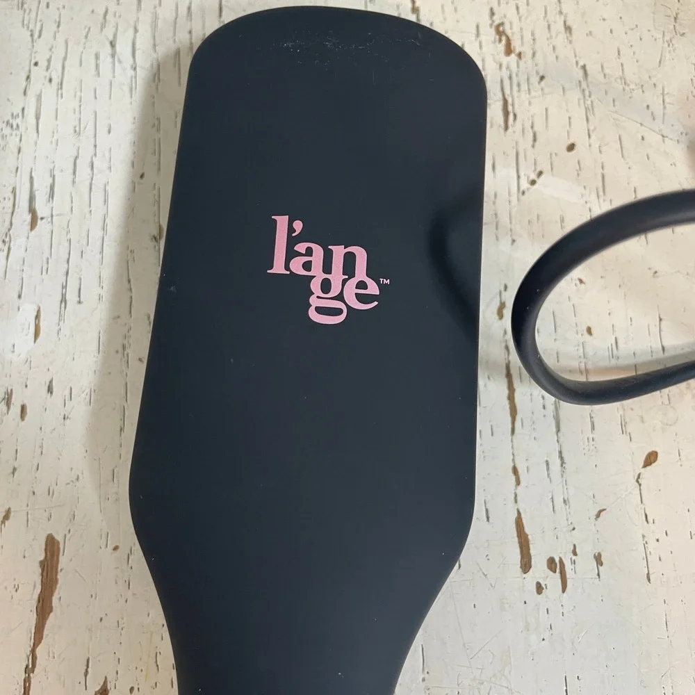 L'ange Le Vite Hair Straightening Brush Black Rose Gold Ceramic Heated Brush